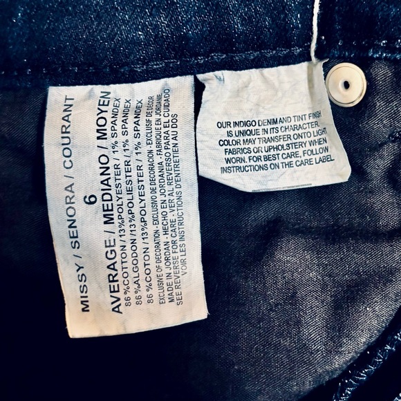 Gloria Vanderbilt Women's High Rise Dark Blue Jeans Size 6 - Picture 5 of 7